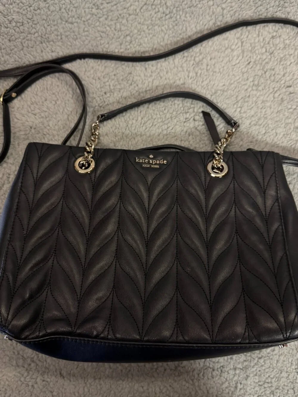 KATE SPADE New York Meena Briar Lane Quilted Black Purse